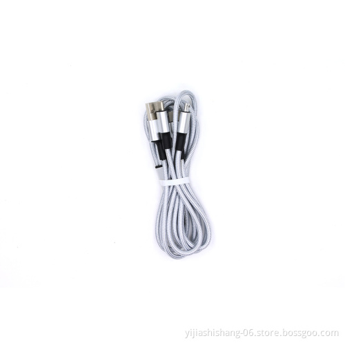 3 in 1 multi functional portable charging cable  3 in1 charging cable with 5 standard colours orange silver black red blue